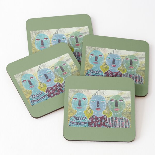 Item preview, Green Blue People designed and sold by BeaOutsiderArt.