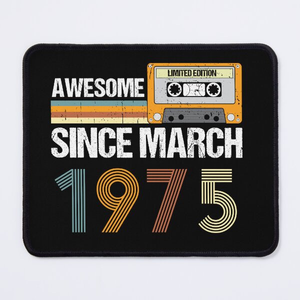 Item preview, Awesome Since March 1975 | 48th Birthday Gifts | 48 Years Old Gifts designed and sold by AMINE ★★★★★.