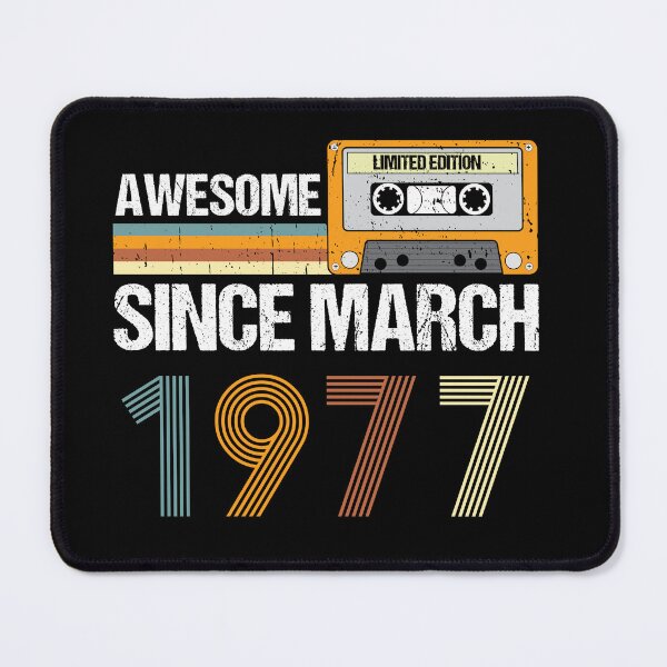 Item preview, Awesome Since March 1977 | 46th Birthday Gifts | 46 Years Old Gifts designed and sold by AMINE ★★★★★.