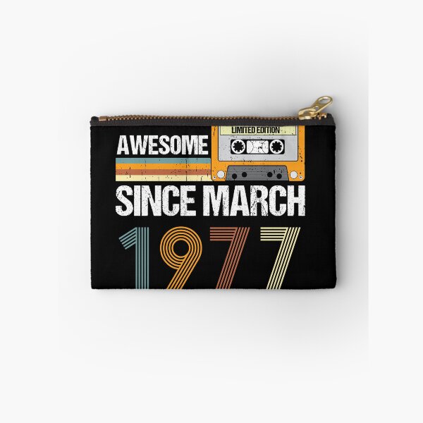Item preview, Awesome Since March 1977 | 46th Birthday Gifts | 46 Years Old Gifts designed and sold by AMINE  ★★★★★.