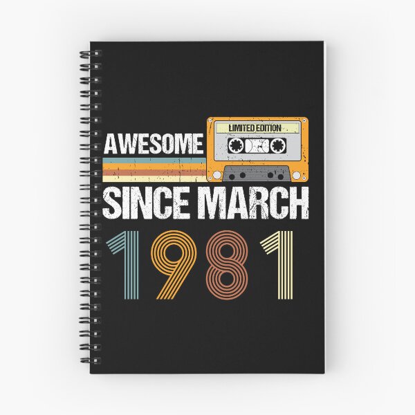 Item preview, Awesome Since March 1981 | 42th Birthday Gifts | 42 Years Old Gifts designed and sold by AMINE  ★★★★★.