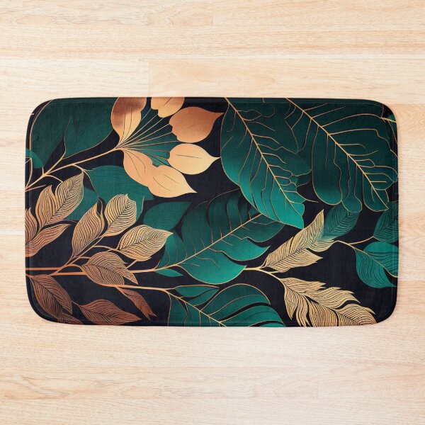 Item preview, "Raelynn" - Luxury Flowers Abstract Pattern in Gold, Silver, Green, Black designed and sold by HiArtify ❤️.