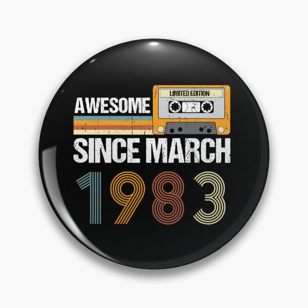Item preview, Awesome Since March 1983 | 41th Birthday Gifts | 41 Years Old Gifts designed and sold by AMINE  ★★★★★.