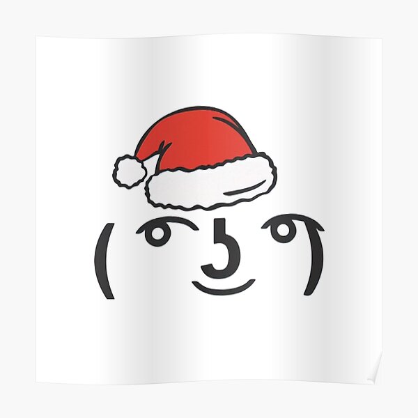 troll face with santa hat