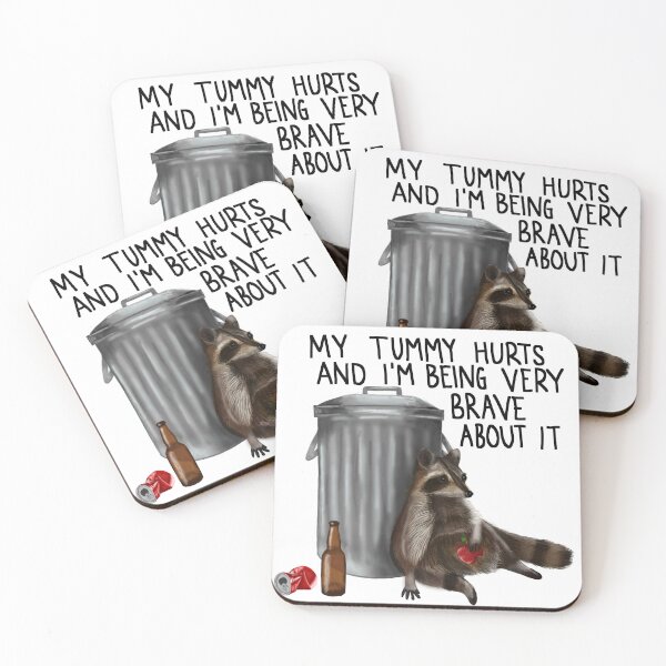 Item preview, Raccoon Tummy Hurt designed and sold by unhingedchaos.