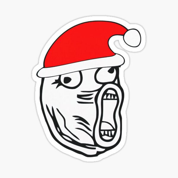 Troll Face Santa Hat SVG 2 Funny Meme Christmas Design 