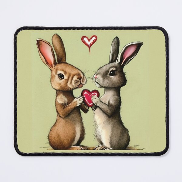 Item preview, Some Bunny Loves You Vintage Style Valentine designed and sold by ZenEverAI.
