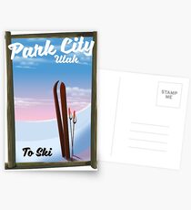 Park city Utah Ski travel poster Postcards