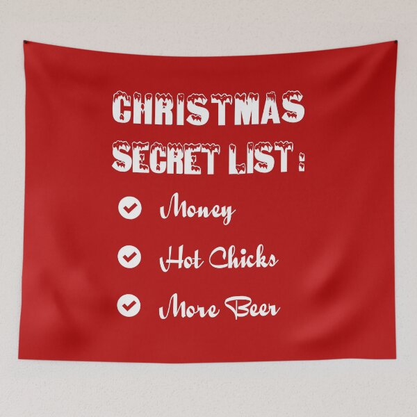 Item preview, Christmas Wish List Gift-Love Beer and Hot Chicks Present designed and sold by smily-tees.