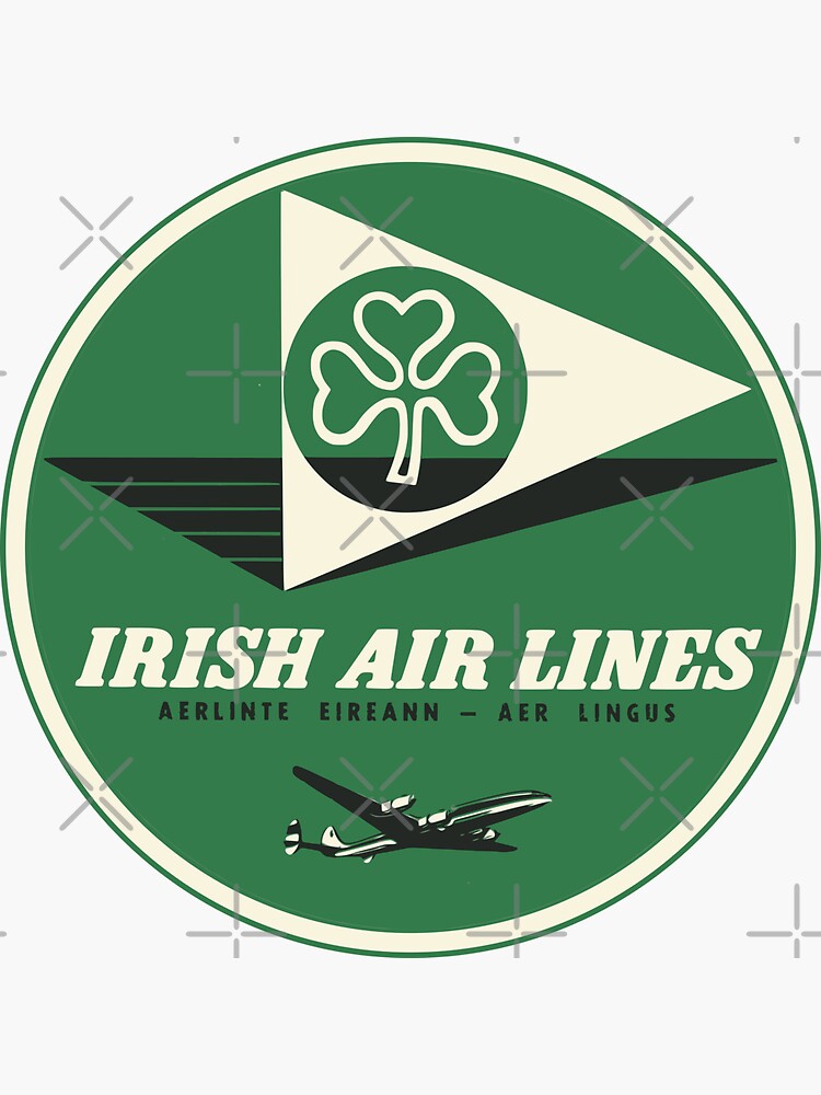 "Irish Airlines Aerlinte Eireann Aer Lingus" Sticker for Sale by