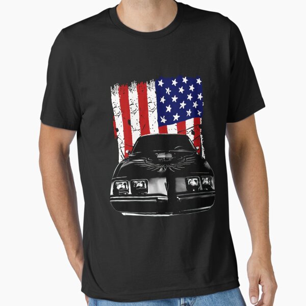 Item preview, 1979 Pontiac Firebird Trans Am Front Grill View with Us Flag T Shirt designed and sold by AlrahmanGreen.