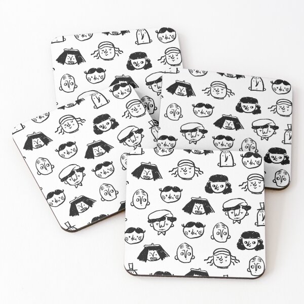 Item preview, Facial Expressions Seamless Pattern designed and sold by ItsBubbleTea.