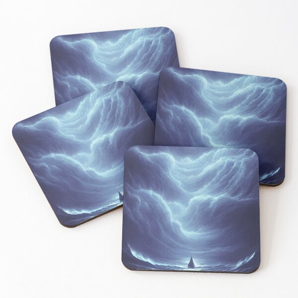 Item preview, Boat Into Waves & Clouds Storm designed and sold by SinoFantai.