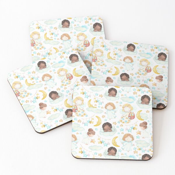 Item preview, Adorable Angels and Stars Watercolor Art designed and sold by CrossVersion.