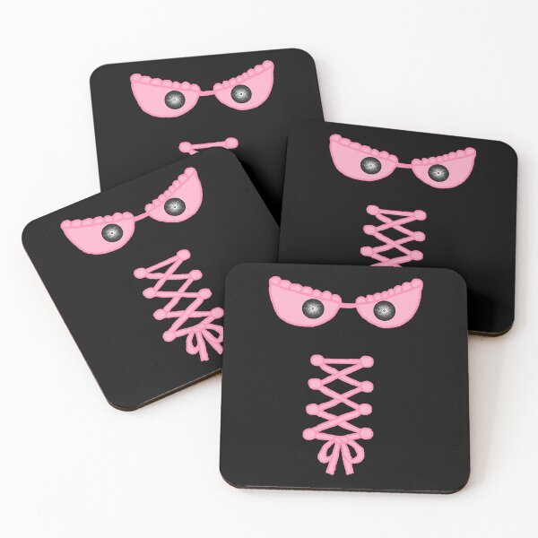 Item preview, Corset ribbon and shock eyes with pink lace designed and sold by Hypnotees.