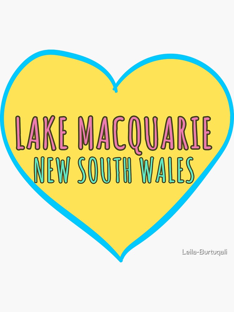 "Lake Macquarie" Sticker for Sale by LeilaBurtuqali Redbubble