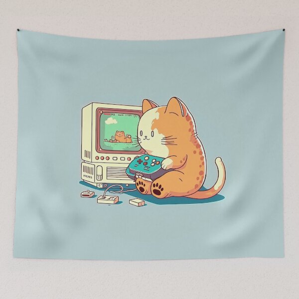 Item preview, Retro Gamer Cat designed and sold by duke818.