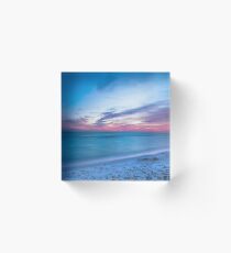 Wenn durch Meer - Sonnenuntergang am Strand in der Nähe von Destin Florida Acrylblock