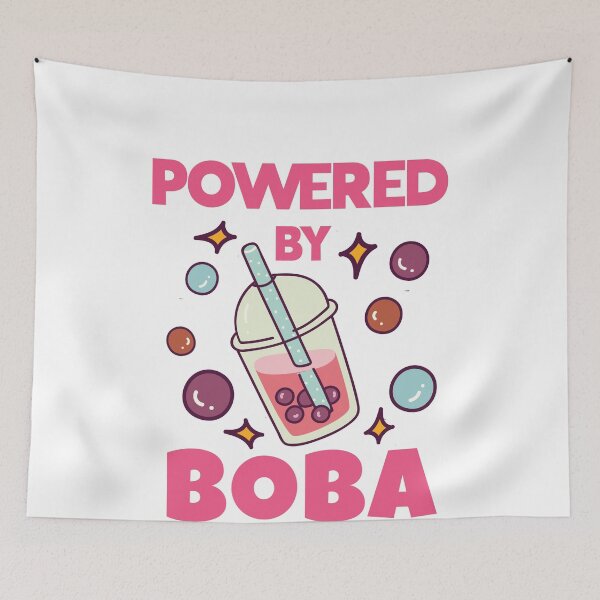 Item preview, Boba Bubble Tea Lover Cute Kawaii Style Powered By Boba designed and sold by 74ninetees.