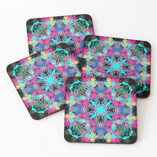 Item preview, Neon Mandala Flower Abstract designed and sold by Chatchot.