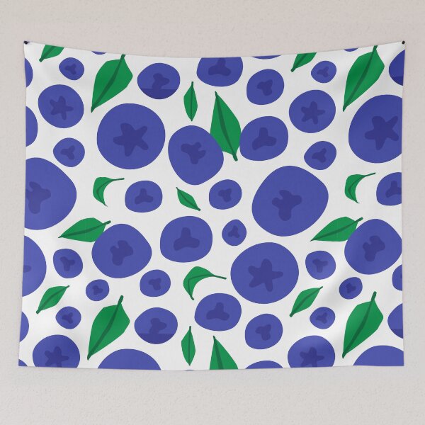 Item preview, Blueberries Seamless Pattern designed and sold by ItsBubbleTea.