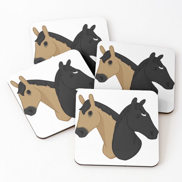 Item preview, Buckskin and black horse portraits  designed and sold by Art By Drina.