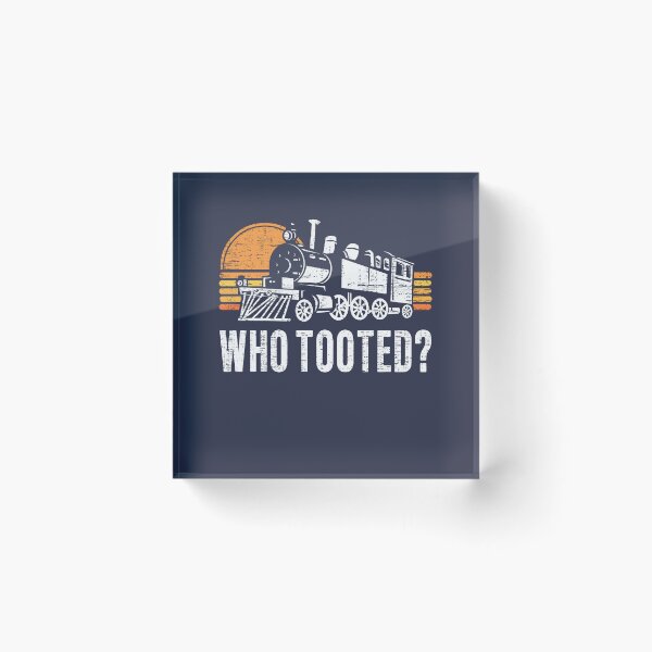 Item preview, Who Tooted Funny Retro Model Railroad Steam Trains Lovers designed and sold by 74ninetees.
