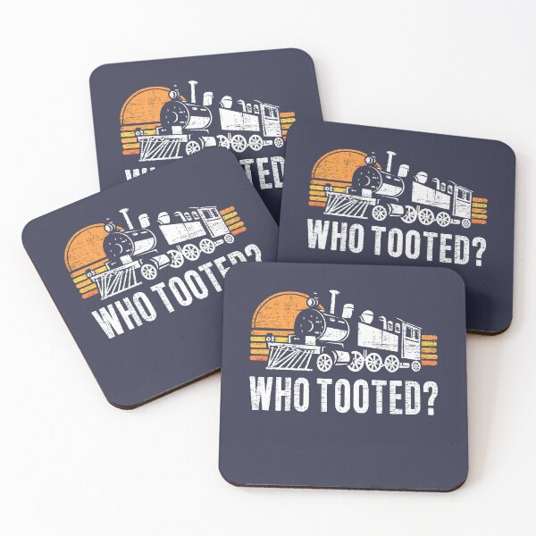 Item preview, Who Tooted Funny Retro Model Railroad Steam Trains Lovers designed and sold by 74ninetees.