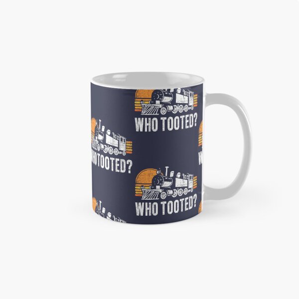 Item preview, Who Tooted Funny Retro Model Railroad Steam Trains Lovers designed and sold by 74ninetees.