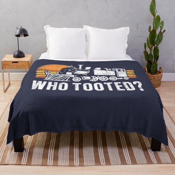 Item preview, Who Tooted Funny Retro Model Railroad Steam Trains Lovers designed and sold by 74ninetees.