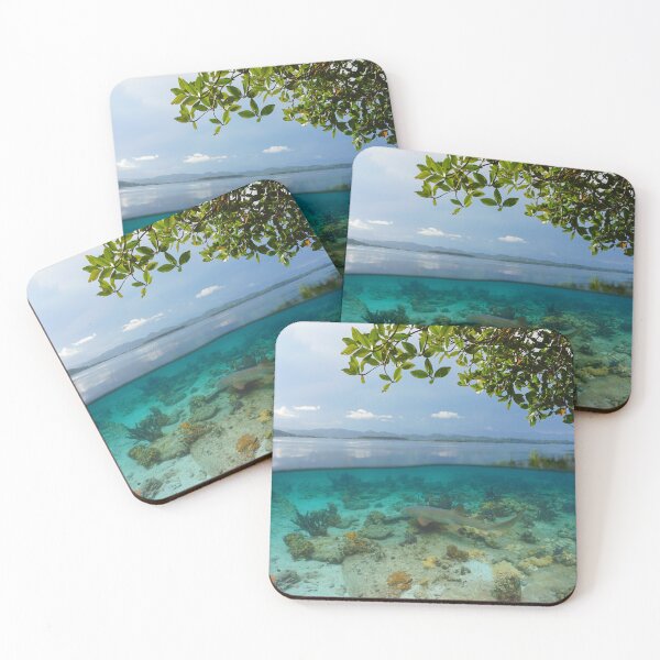 Item preview, Seascape over and under water surface Central America designed and sold by Seaphotoart.