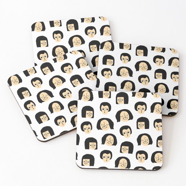 Item preview, Facial Expressions Seamless Pattern designed and sold by ItsBubbleTea.