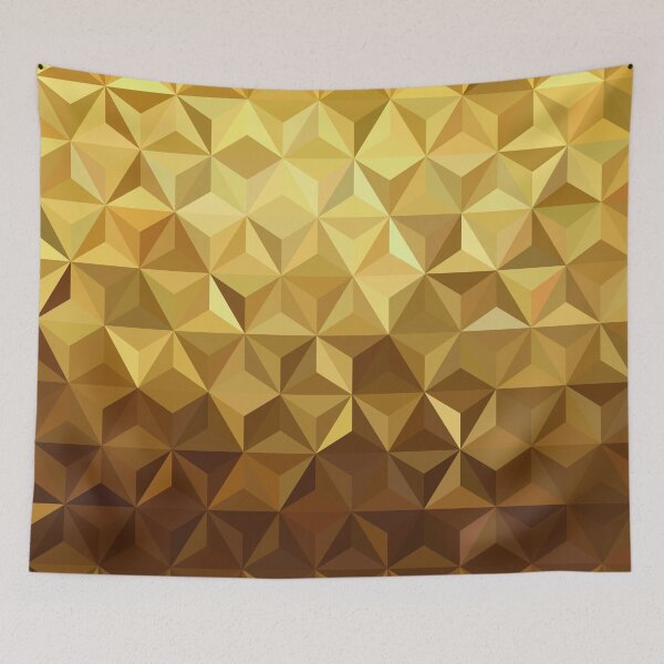 Item preview, Golden Polygonal Pattern designed and sold by stylebytara.