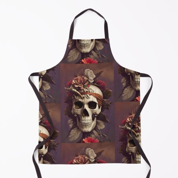 Item preview, Pirate skull with flowers designed and sold by Play-and-Create.