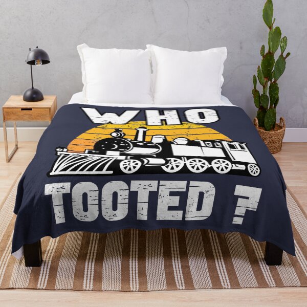 Item preview, Who Tooted Funny Retro Model Railroad Steam Trains Lovers designed and sold by 74ninetees.