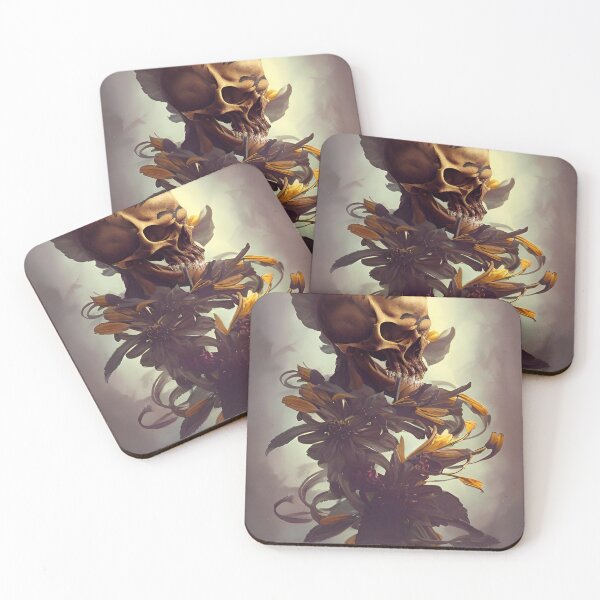 Item preview,  skull with flowers designed and sold by Play-and-Create.