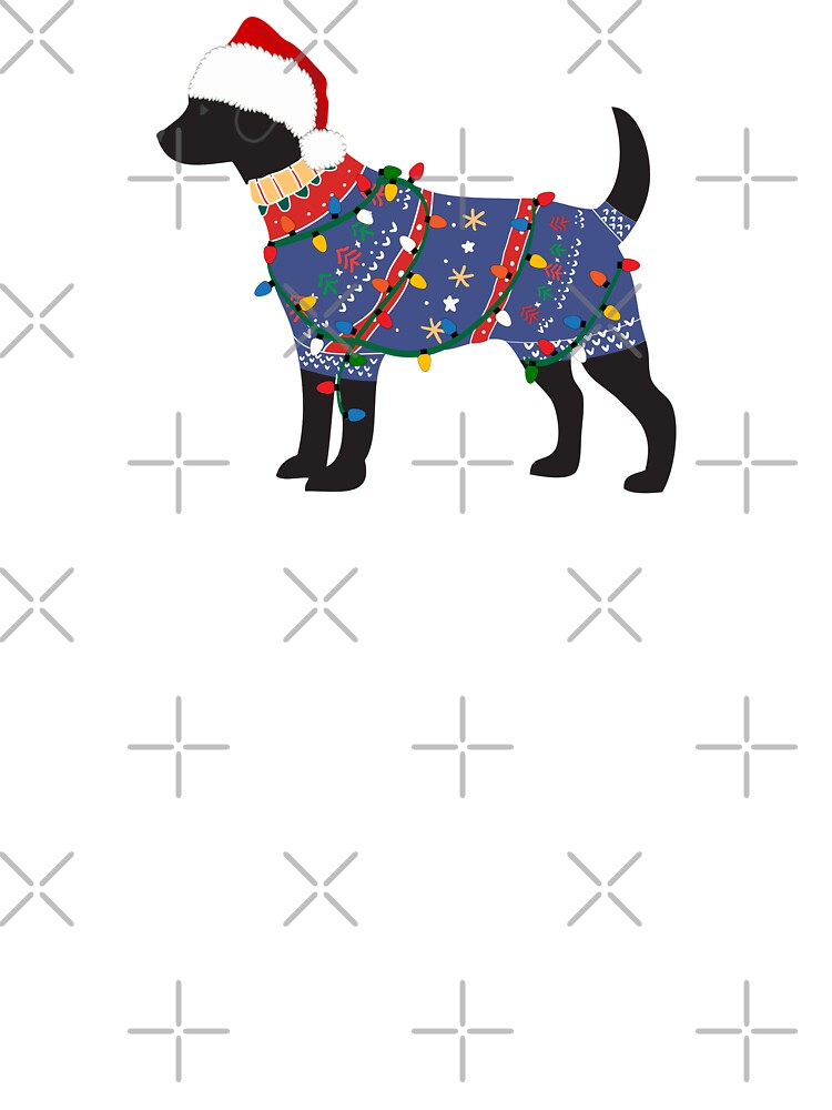 Black lab 2025 ugly christmas sweater