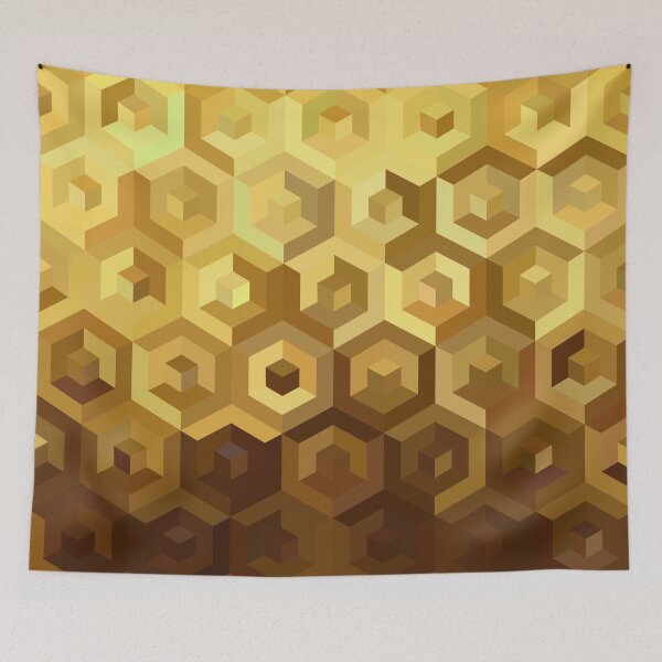 Item preview, Golden Polygonal Pattern designed and sold by stylebytara.