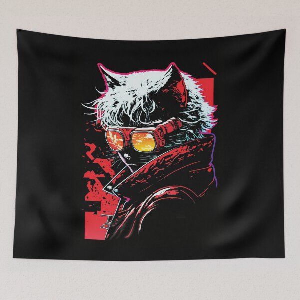 Item preview, Cyberpunk neon cat #2 designed and sold by PhiloSophyEye.