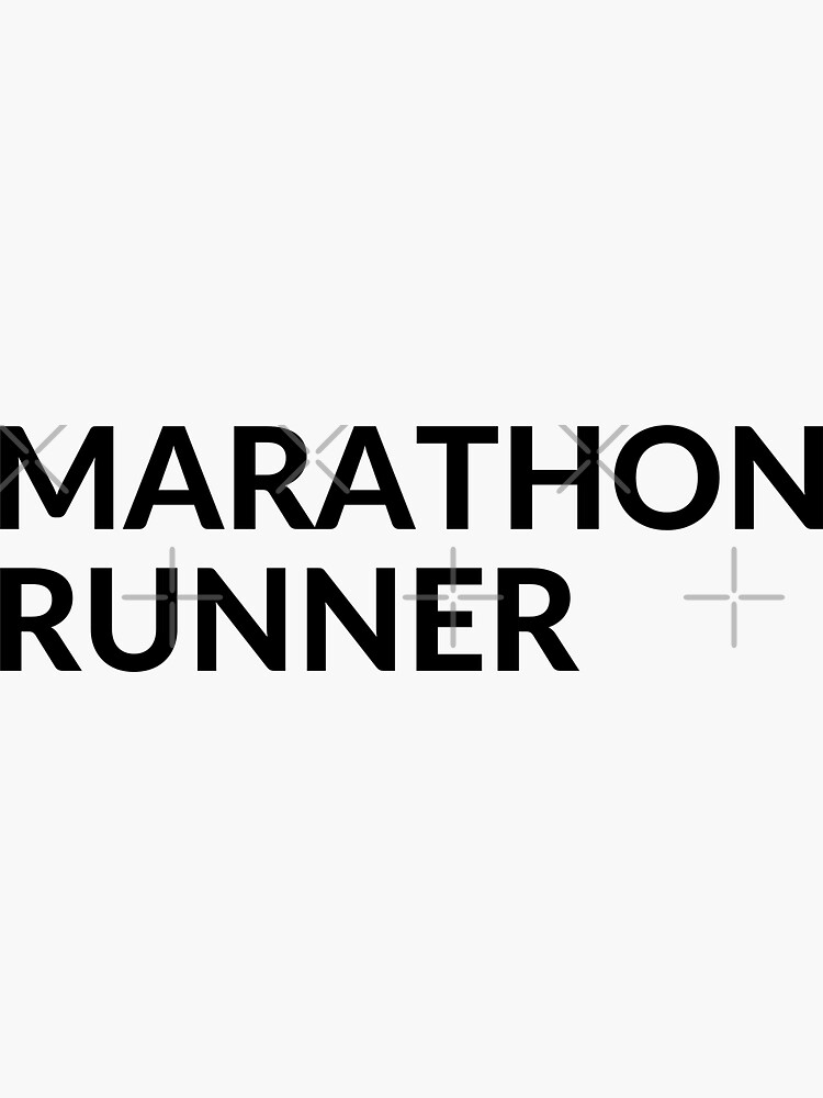 "Marathon Runner" Sticker for Sale by RunnersHigh Redbubble