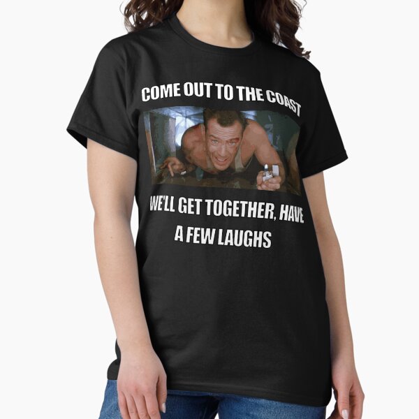 Item preview, John McClane in Die Hard, reciting his wife's invitation while being crammed in an air vent. designed and sold by redsmags.