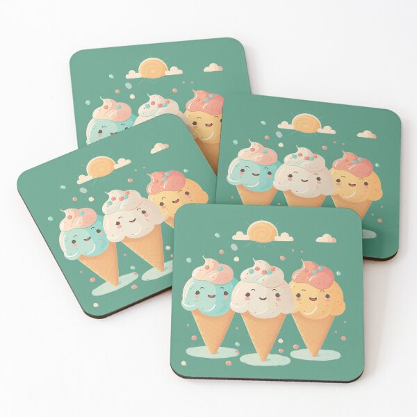 Item preview, Kawaii Ice Cream Cone Trio designed and sold by Milovani.