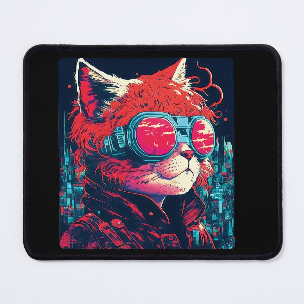 Item preview, Cyberpunk neon cat #5 designed and sold by PhiloSophyEye.
