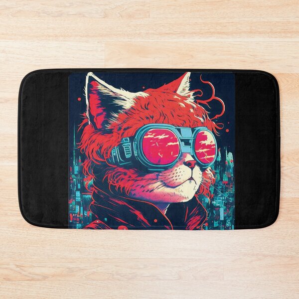 Item preview, Cyberpunk neon cat #5 designed and sold by PhiloSophyEye.