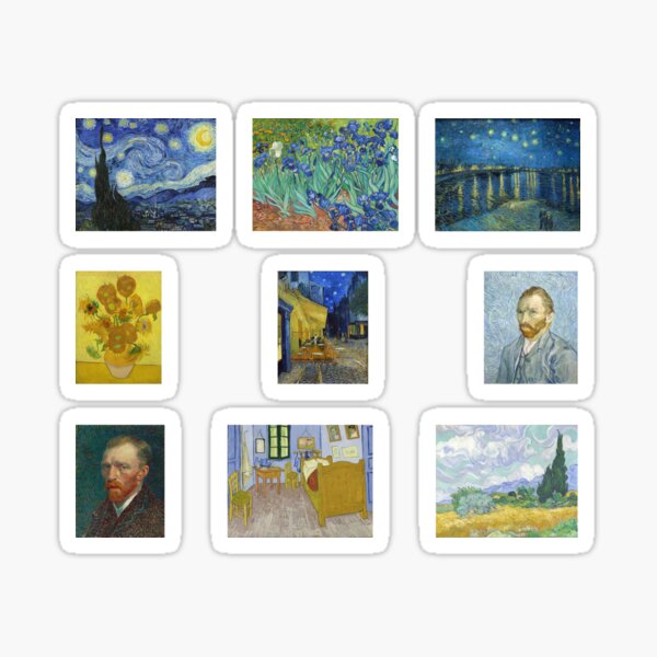 Item preview, Van Gogh Sticker Pack Set designed and sold by maniacfitness.