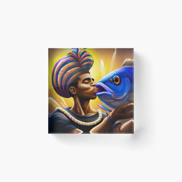 Item preview, Egyptian Pharaoh Kissing A Fish designed and sold by QuotezArtist.