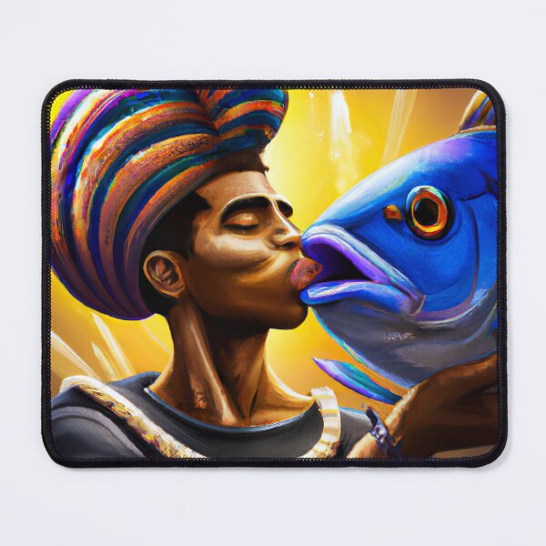 Item preview, Egyptian Pharaoh Kissing A Fish designed and sold by QuotezArtist.