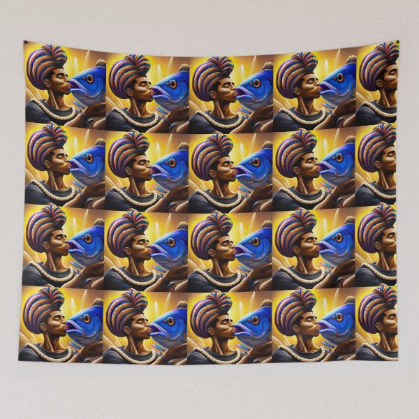Item preview, Egyptian Pharaoh Kissing A Fish designed and sold by QuotezArtist.