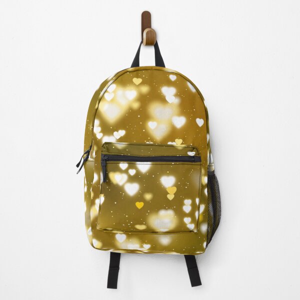 Item preview, Printed image of Shining Hearts Bokeh yellow designed and sold by JaReVa.