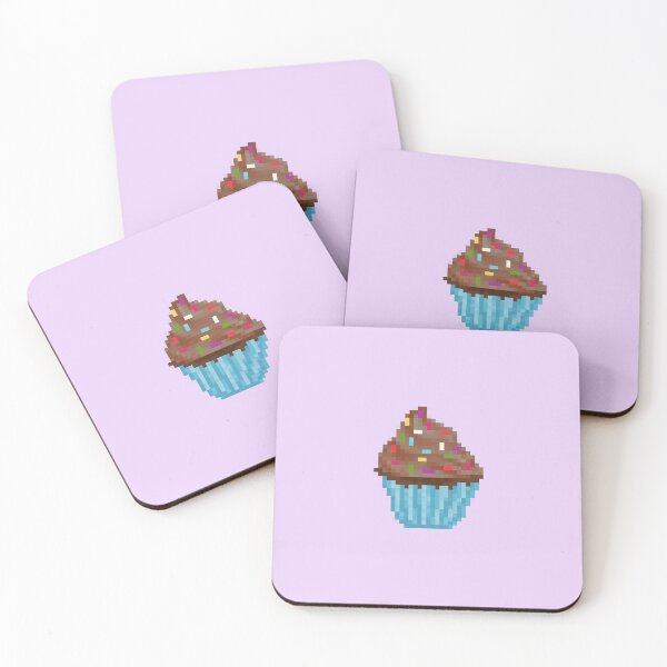 Item preview, Retro Pixel Chocolate Sprinkles Frosted Cupcakes designed and sold by 8BitTrip.